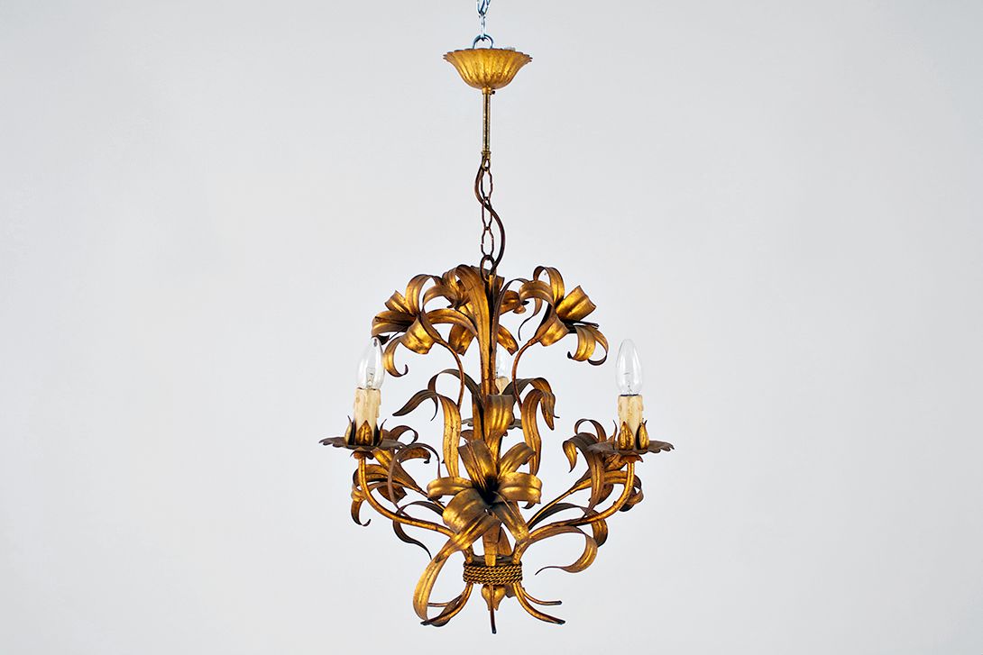Foto Brass Chandelier Flowers ø45