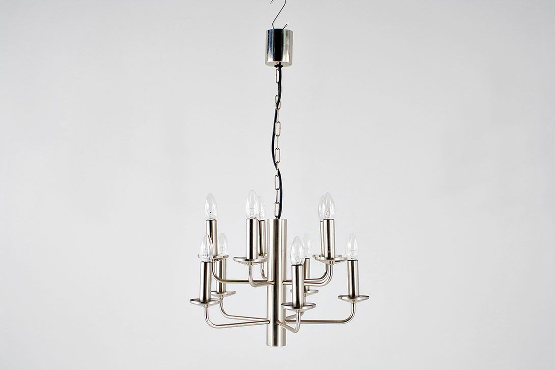 Foto Chrome Chandelier Mid Century ø45