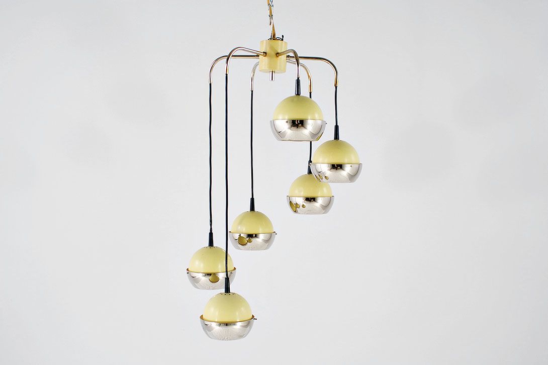 Foto Cascade Lamp Metal Chrome 1968 h80