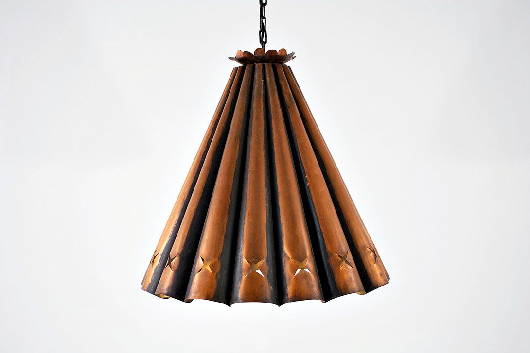 Foto Copper Cone Shade Tavern Lamp 1915 ø50