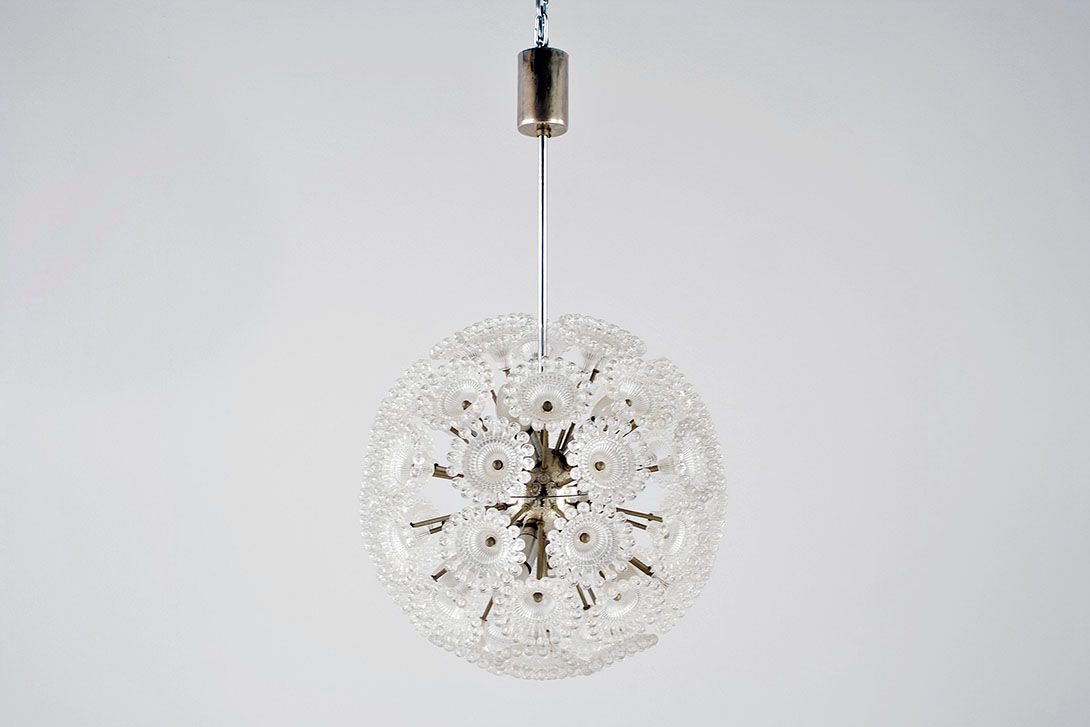 Foto Pendant Lamp Transparent Flowers 1965