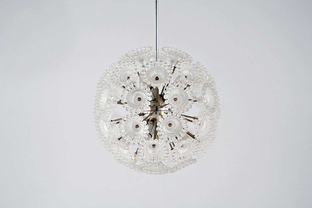 Foto Pendant Lamp Transparent Flowers 1965