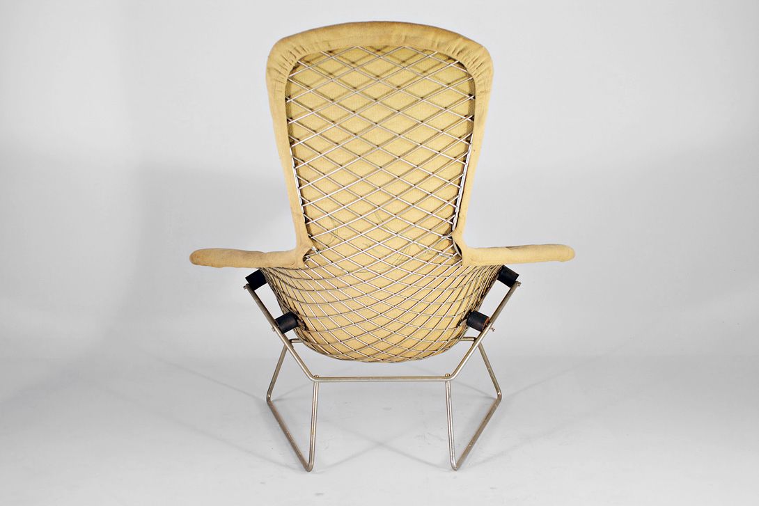 Foto Bird Chair Harry Bertoia with Beige Upholstery