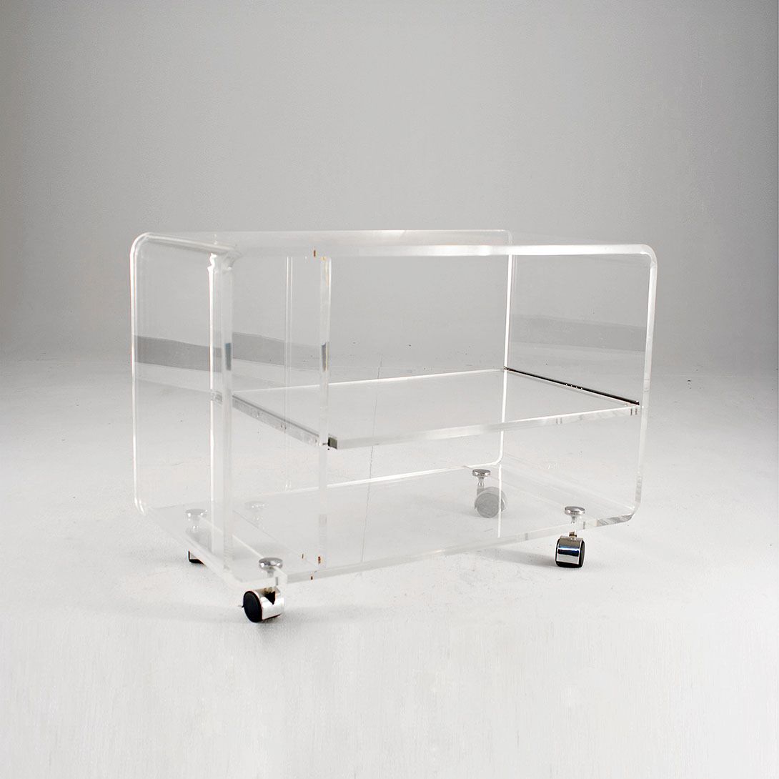 Foto Acrylic TV Table with Shelf h58x81x42