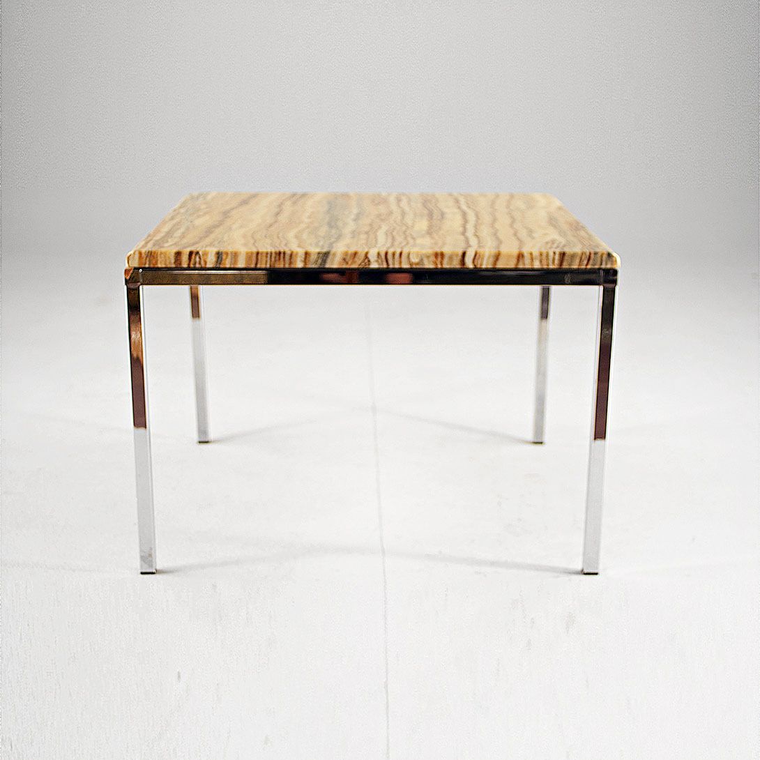 Foto Classic Metal Coffee Table with Marble Top h42x60x60