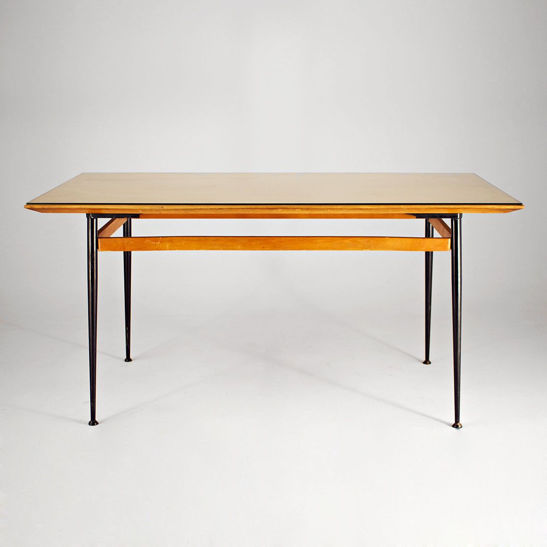 Foto Dining Table Glass Top Italy 1956 h80x160x80