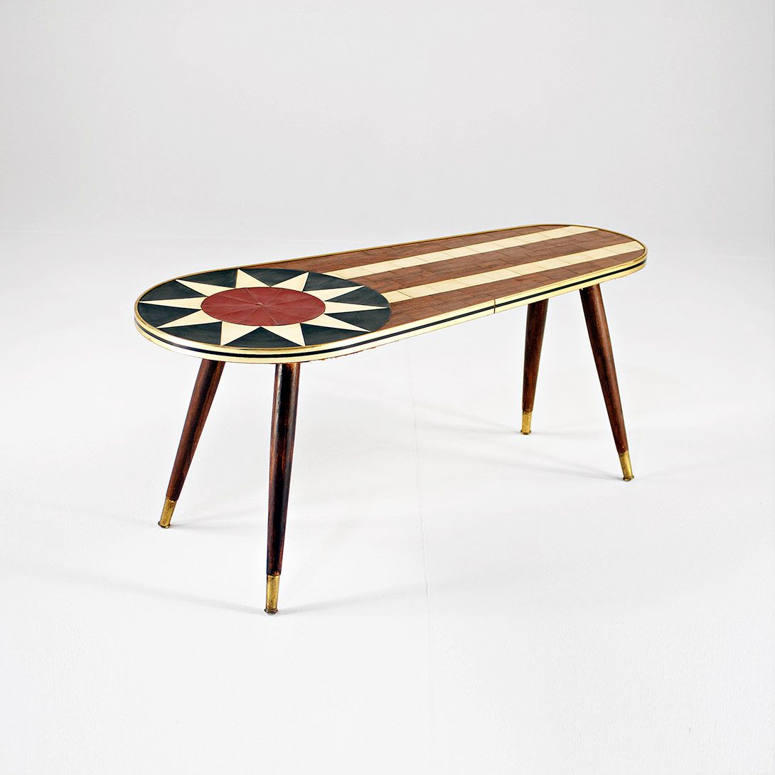 Foto Lino Coffee Table Star Inlay 1958 h37x85x34