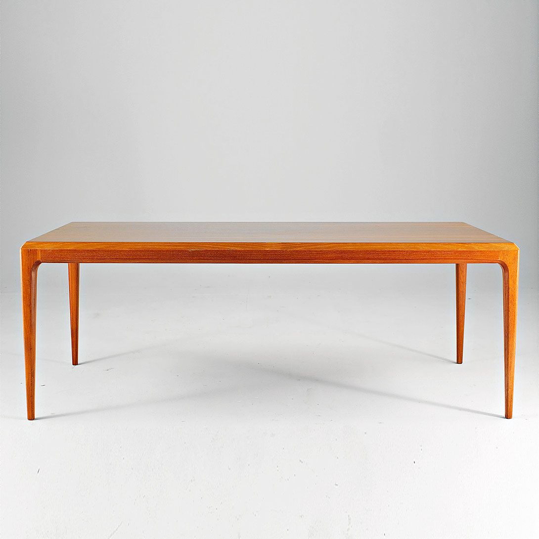 Foto Massive Teak Scandinavian Coffee Table 1964 h50x136x60