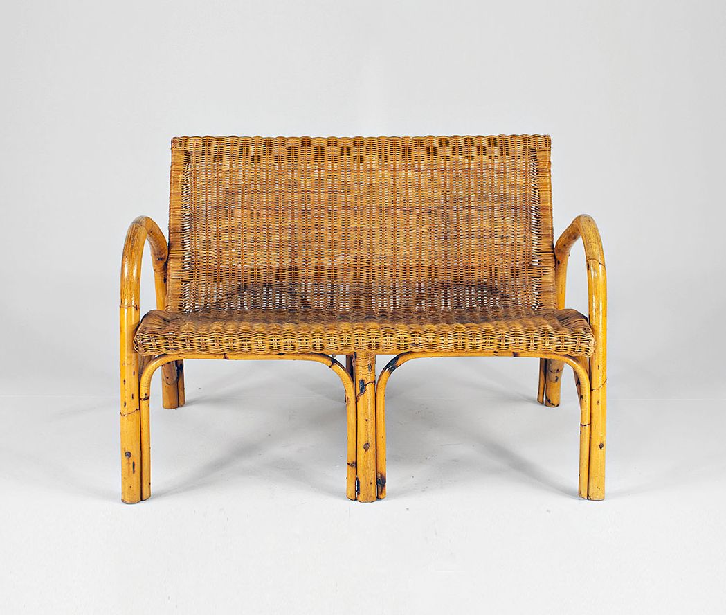 Foto Antique Bamboo Deck Sofa 1930