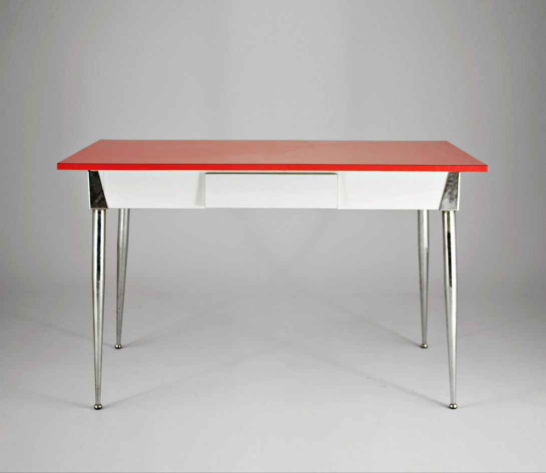 Foto Red Italian Kitchen Table 1952 h80x130x70