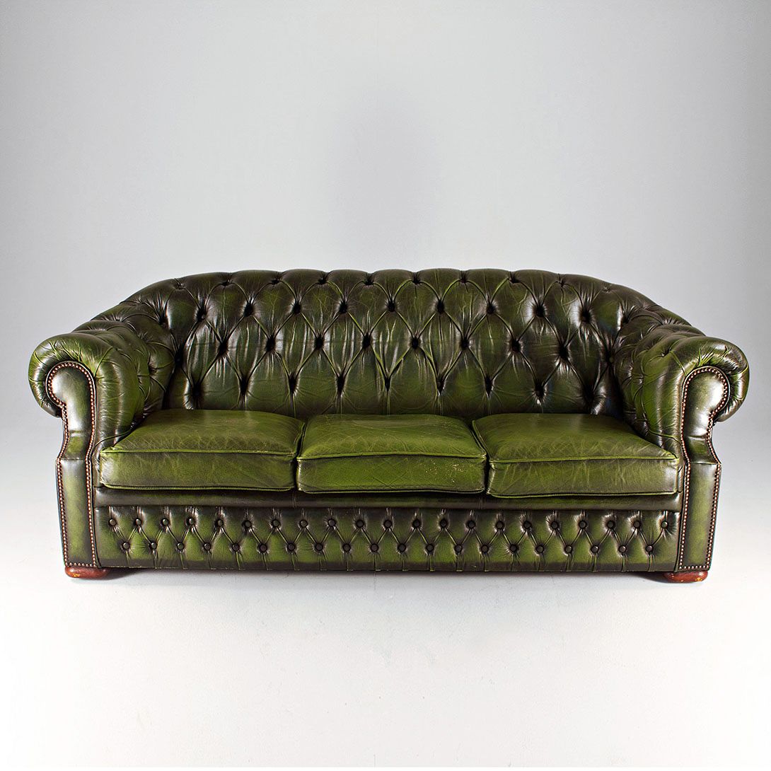 Foto Chesterfield Sofa Green (Three-Seater) England 1966