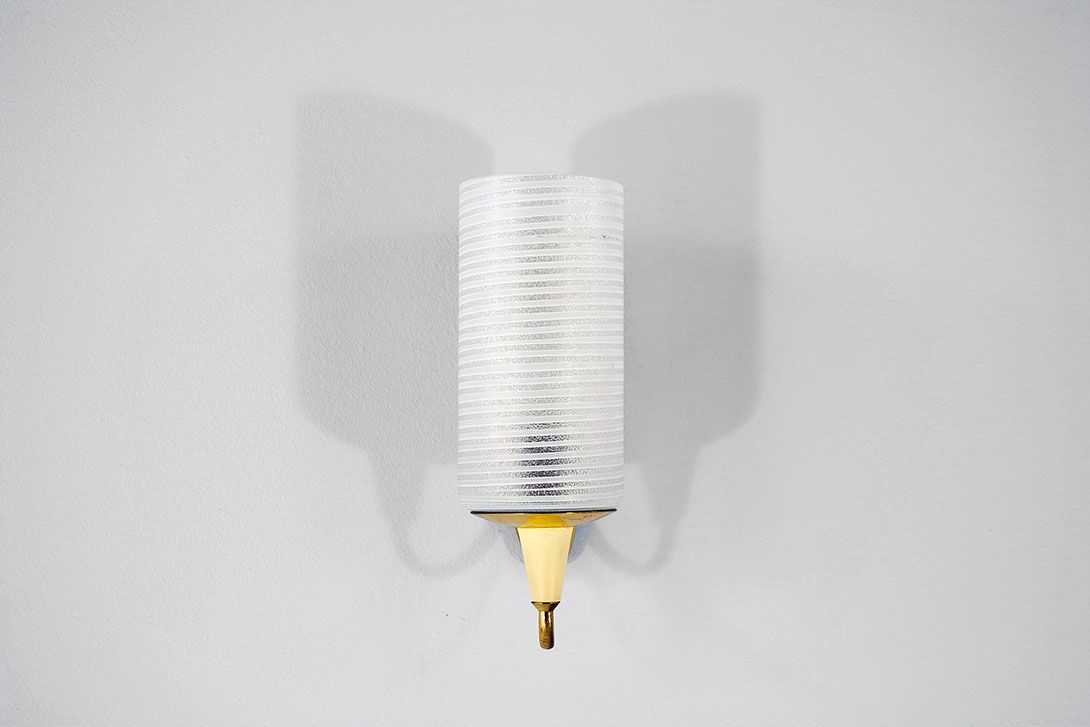 Foto Wall Lamp with Sanded Glass 1953 h25
