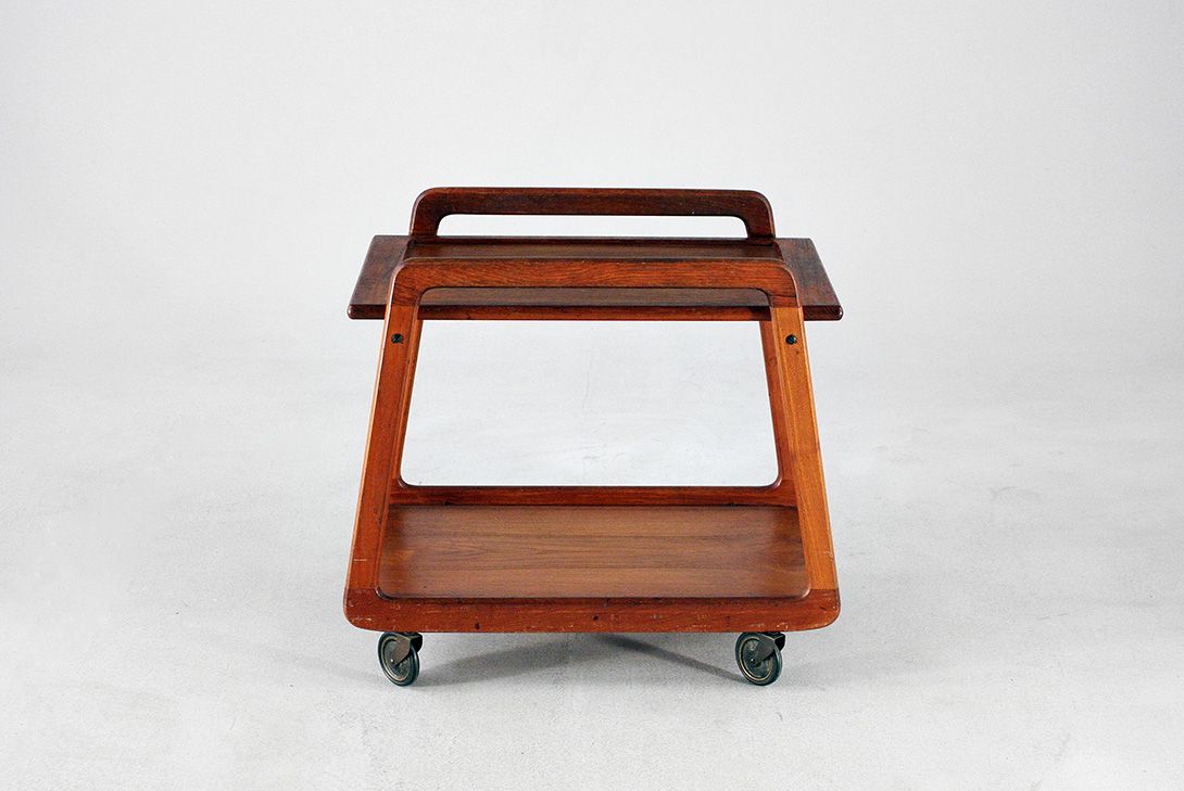Foto Scandinavian Tea Cart Rosewood 1962 h60x40x56