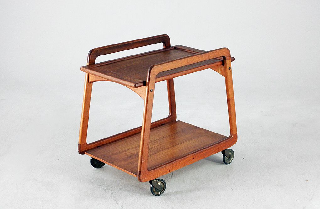 Foto Scandinavian Tea Cart Rosewood 1962 h60x40x56