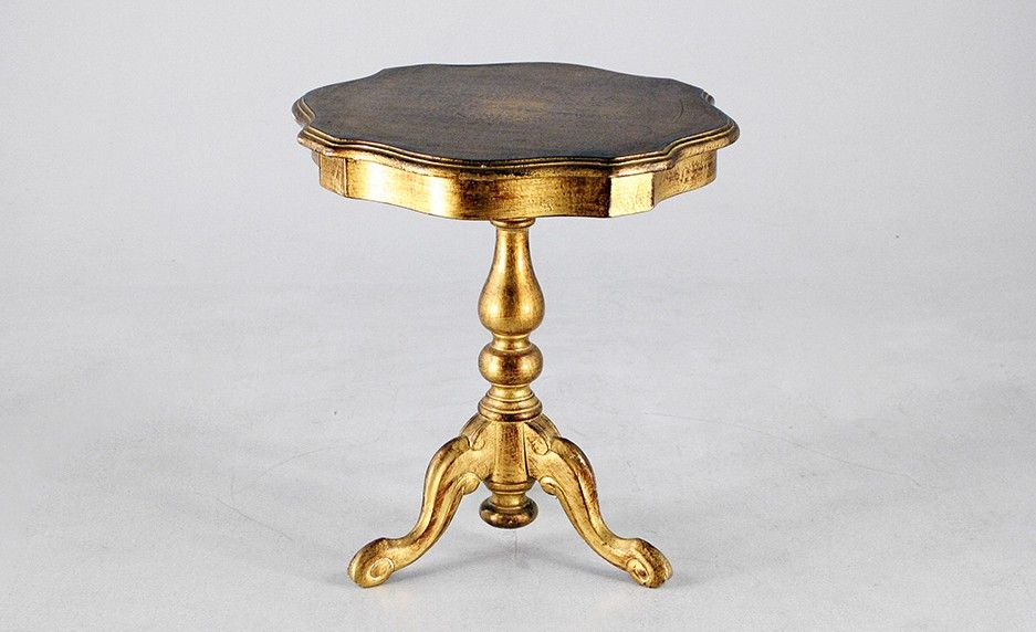 Foto Gold Wooden Side Table h58x50