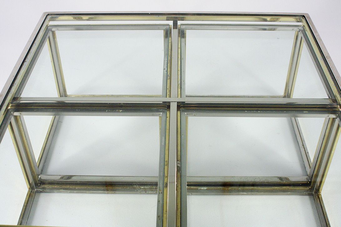 Foto Maison Charles Coffee Table and Side Tables Silver h45x104x104 //