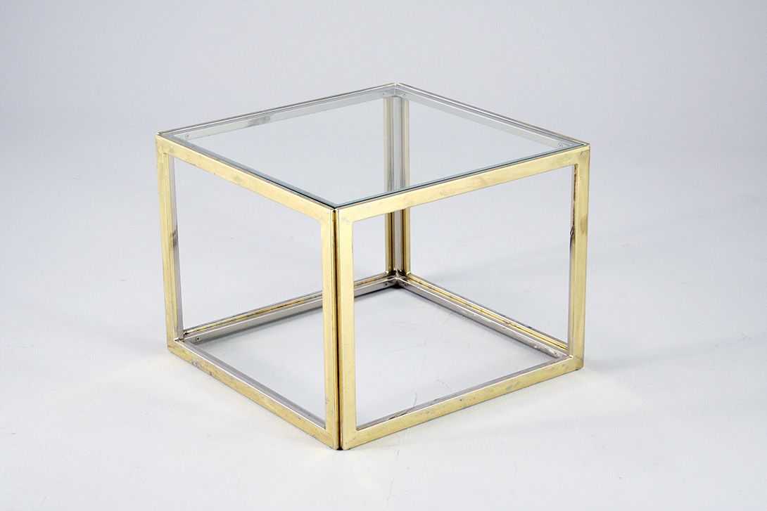 Foto Maison Charles Coffee Table and Side Tables Silver h45x104x104 //