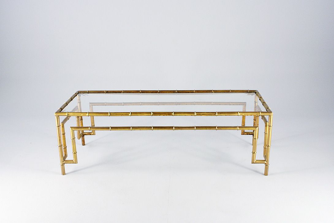 Foto Hans Kögl Gilded Bamboo Coffee Table h45x140x60
