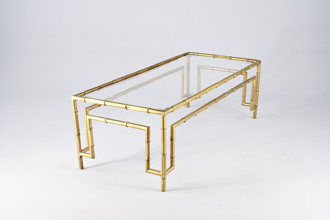Foto Hans Kögl Gilded Bamboo Coffee Table h45x140x60