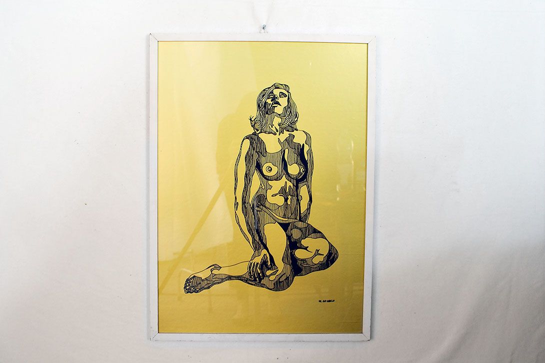Foto Print Psychedelic Pinup on Gold Paper US 1968 20E6