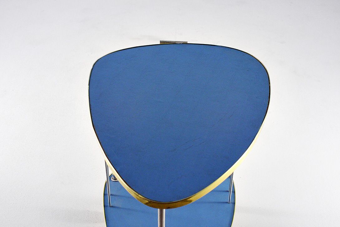 Foto Blue &#038; Brass Fragile Serving Cart 1955 h69x41x77