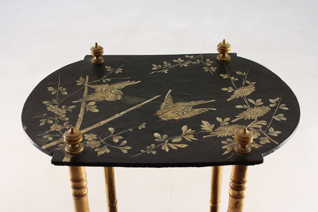 Foto Colonial Asia Bamboo Side Table 1910 h78x49x34