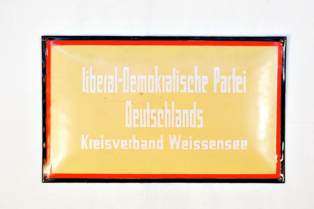 Foto Metal Sign Liberal-Demokratische Partei Deutschlands h31x50 22C9
