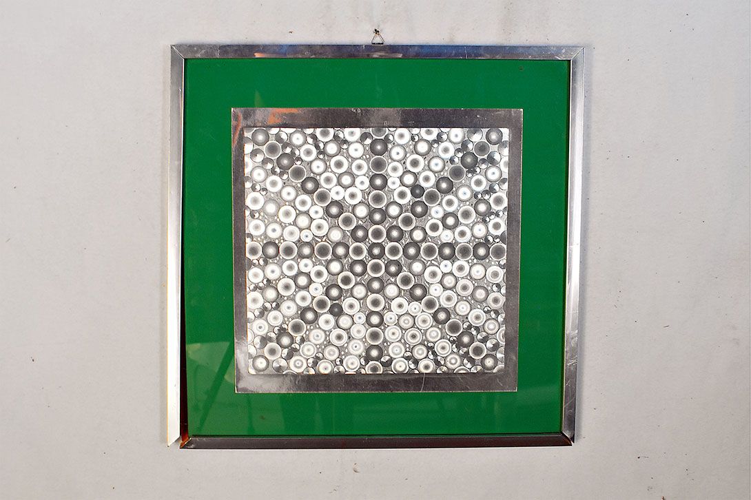 Foto OpArt Silver Dots Star h49x49 20A22