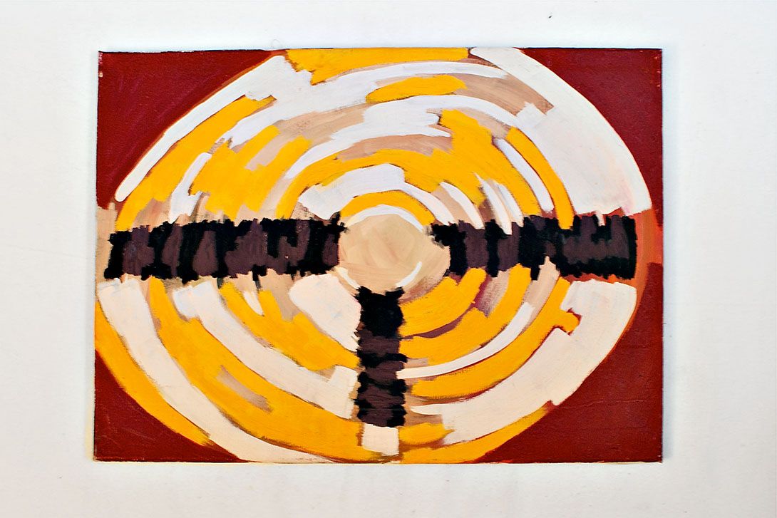 Foto Abstract Painting Red and Yellow 21E3