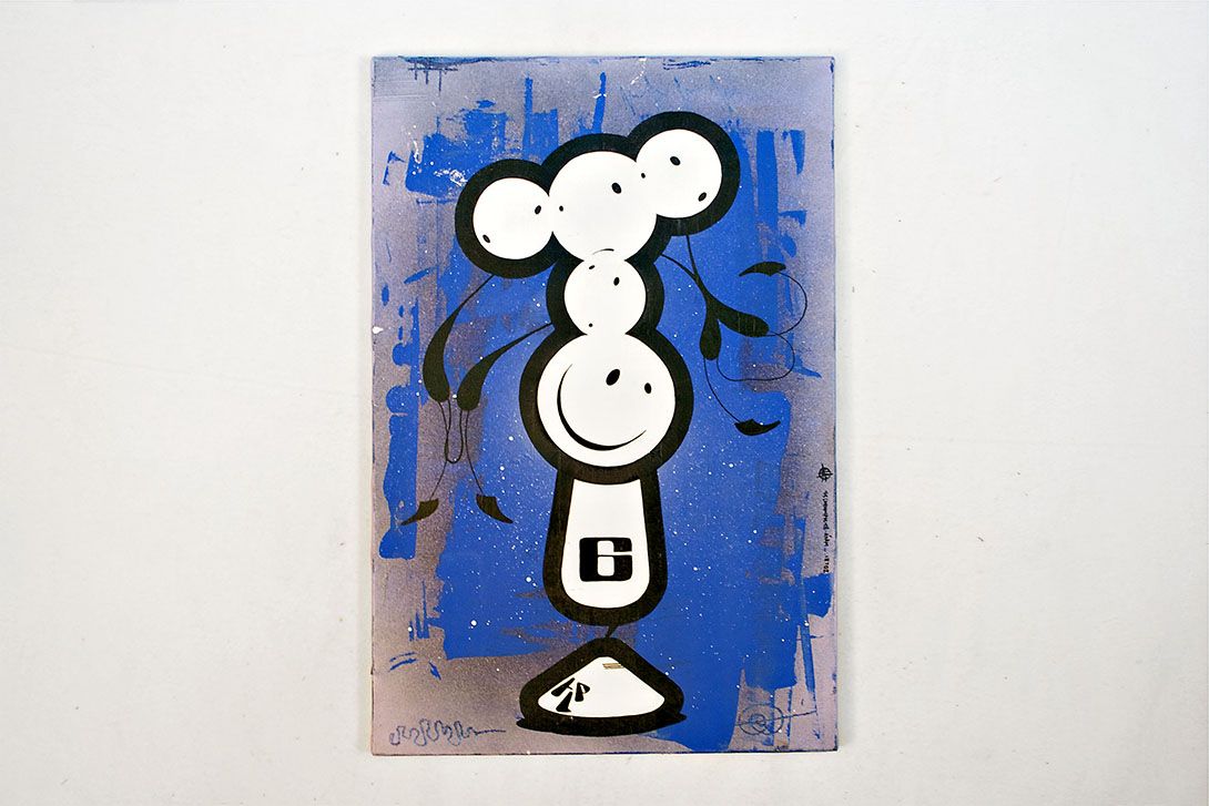 Foto Blue Graffiti Painting 21D4