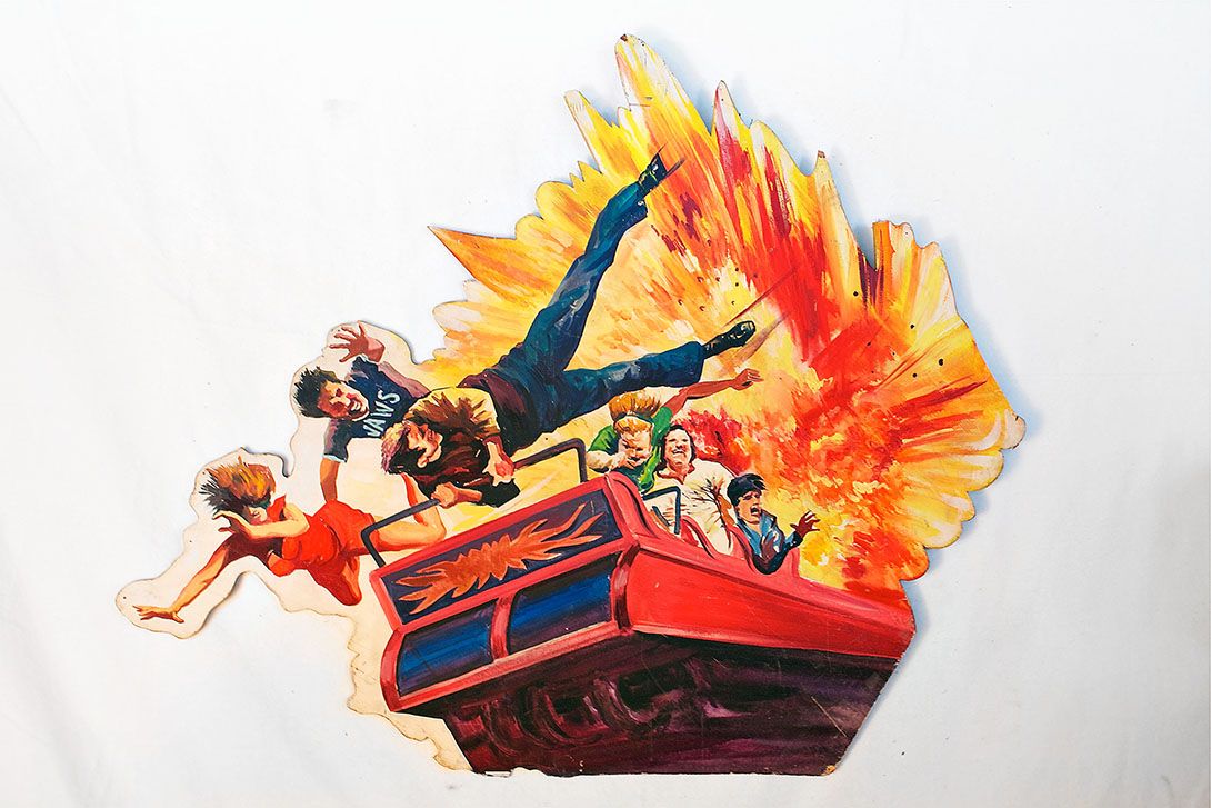 Foto Painting of a Rollercoaster Explosion h95x120 33D105