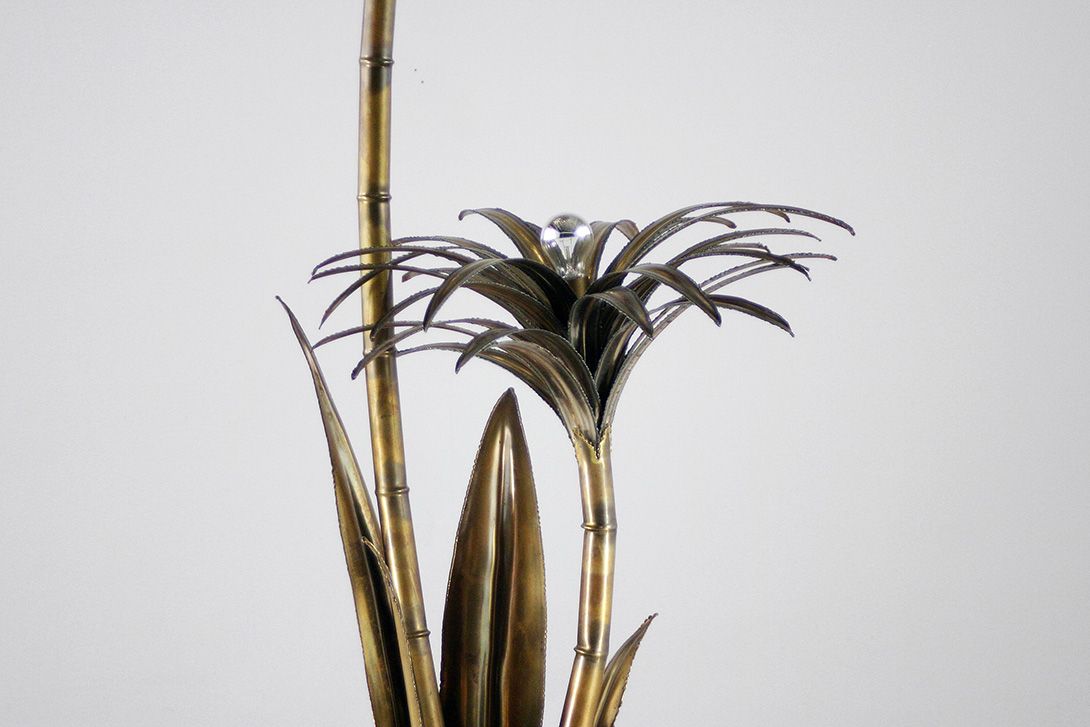 Foto Maison Jansen Palm Lamp with Two Stalks 1970 h165