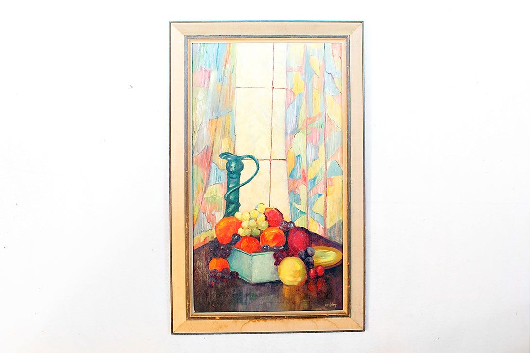 Foto Oil Painting Still Life with Fruit Munich 1962 h75x46 28A1