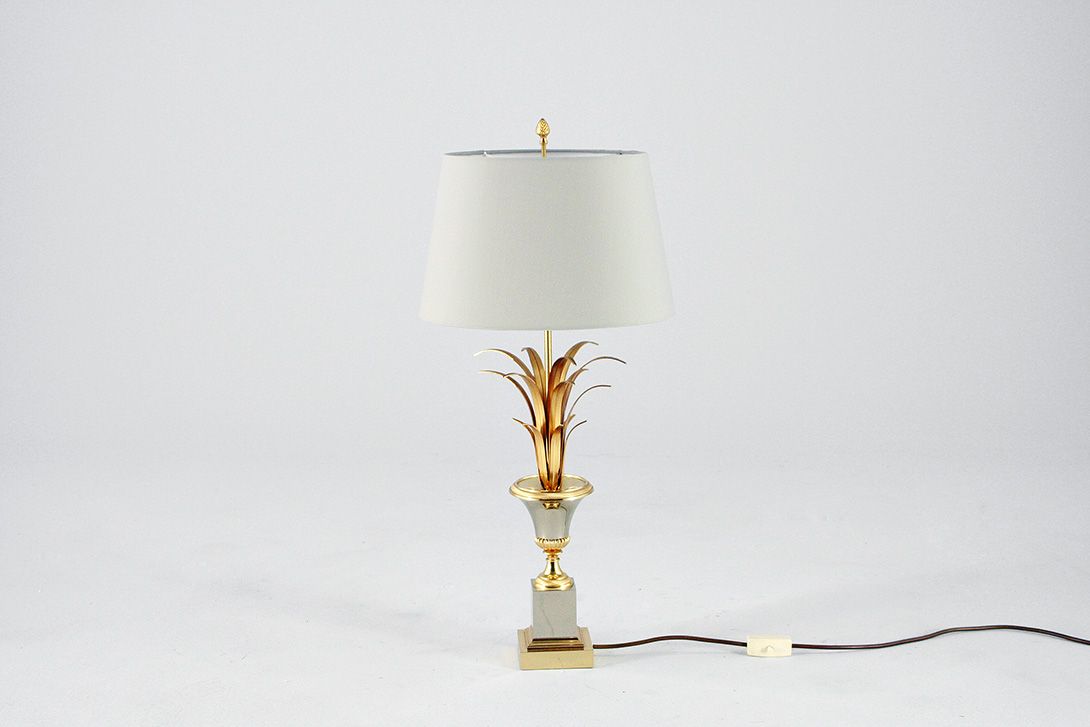 Foto Floral Table Lamp Maison Jansen h70