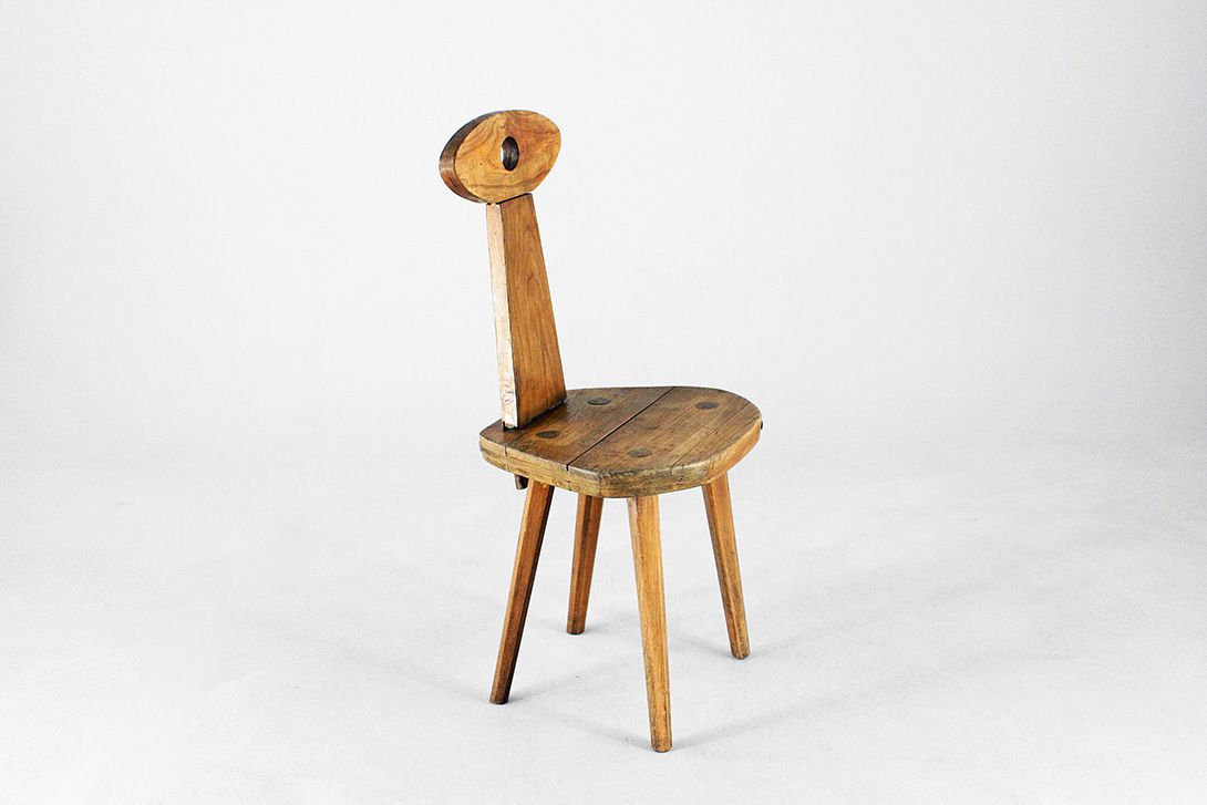 Foto Model Wooden Design Chair 1950 Perriand Era