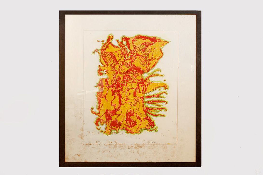 Foto Abstract Wood Print Berlin 1969 with Mould Stains