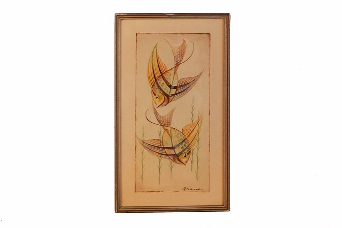 Foto Watercolor 1st Fish 1954 h35x25 24B6