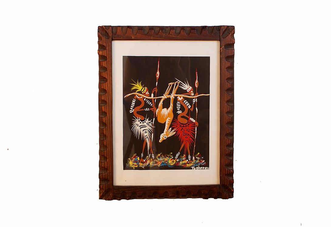 Foto Abstract Hunter&#8217;s Portrait with Deer Africa h47x36 12B7