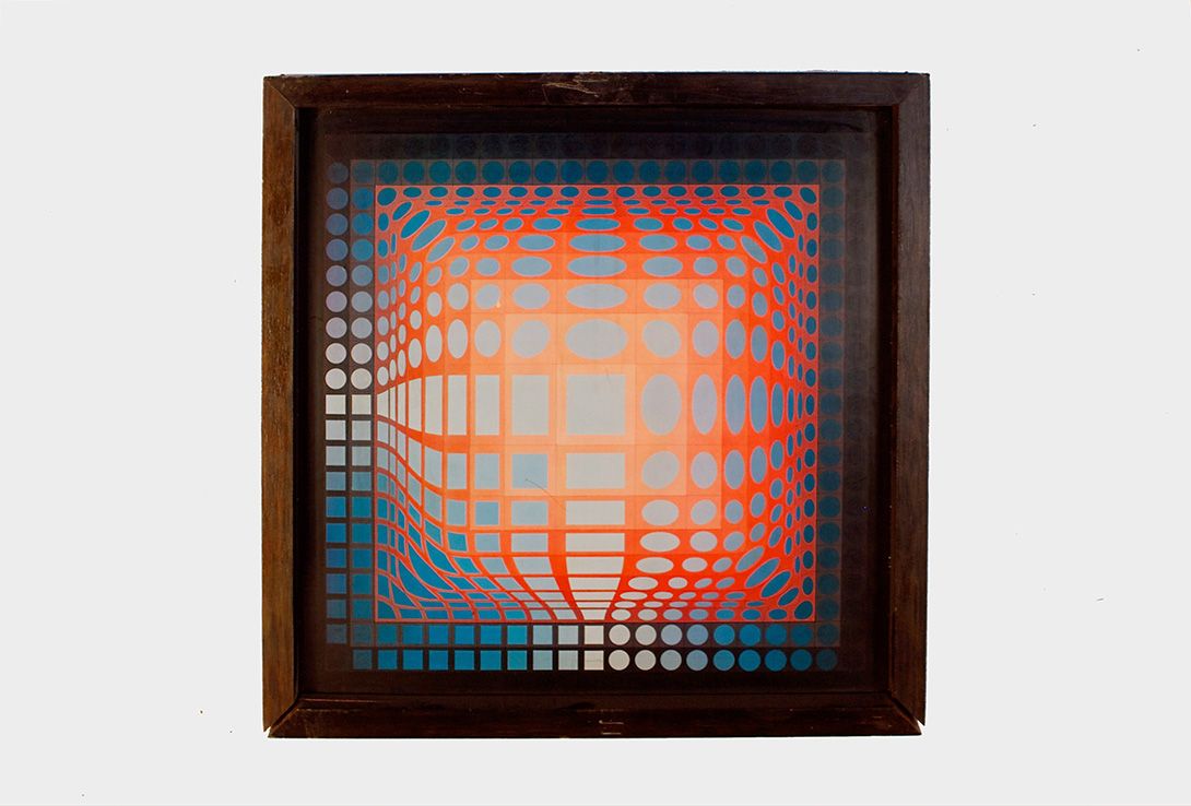 Foto Vasarely OpArt Painting h45x45 21A5