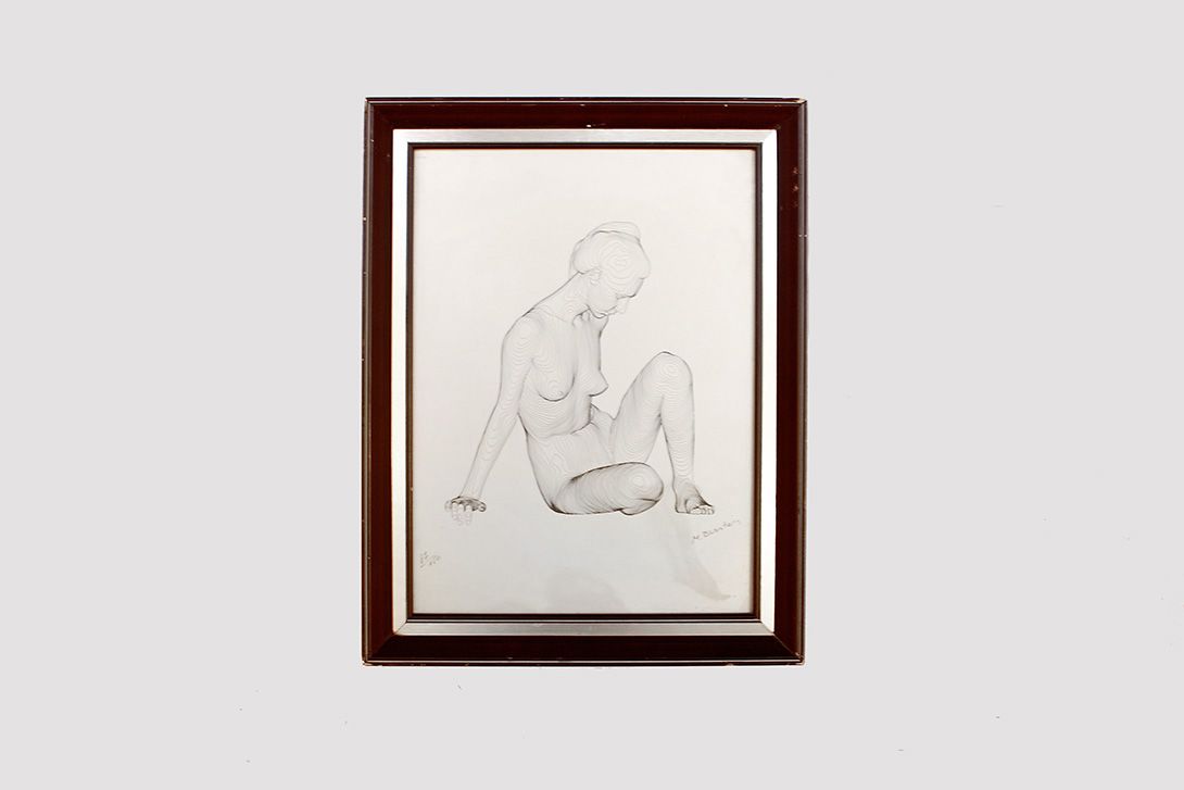 Foto Drawing Nude Wavy Lines h45x35 32B2