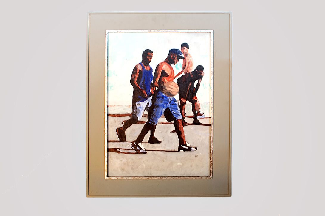 Foto Oil Painting Basketball Players h90x68 31C7