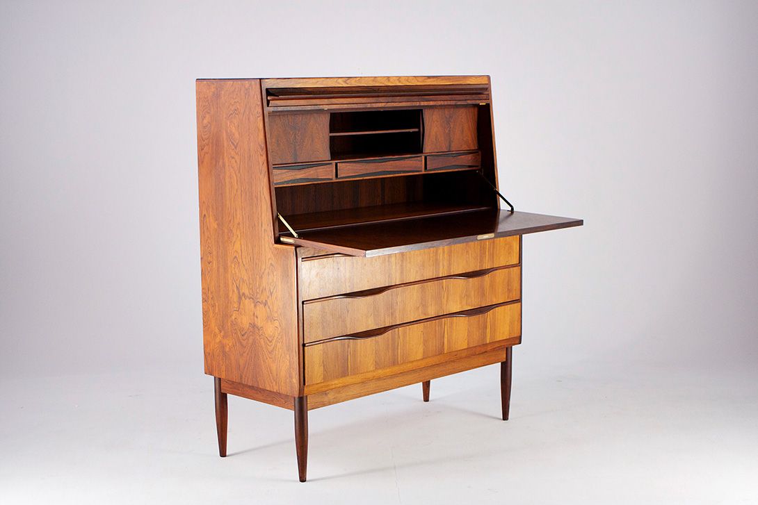 Foto Rosewood Secrétaire Desk and Cabinet 1960