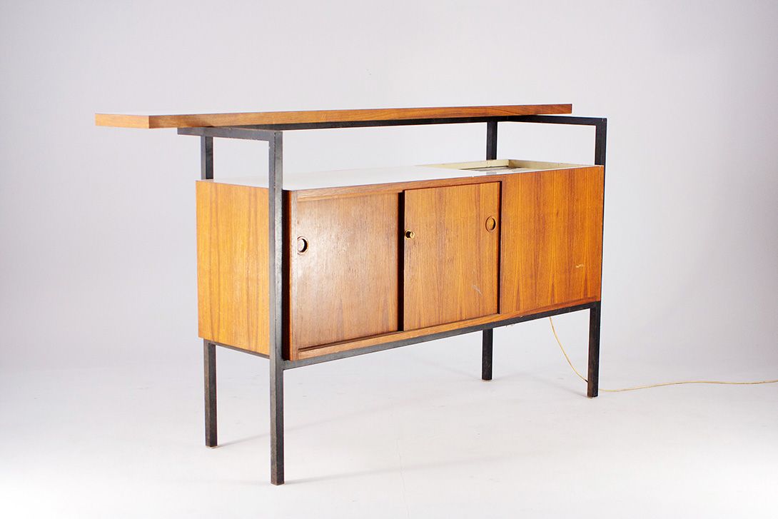Foto Modern Teak Bar with Integrated Fridge 1963 h110x200x65