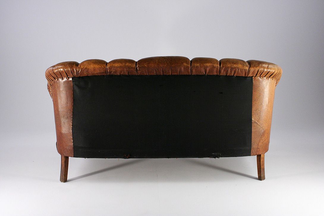Foto Art Deco Leather Sofa 1923 h90x170x76 //