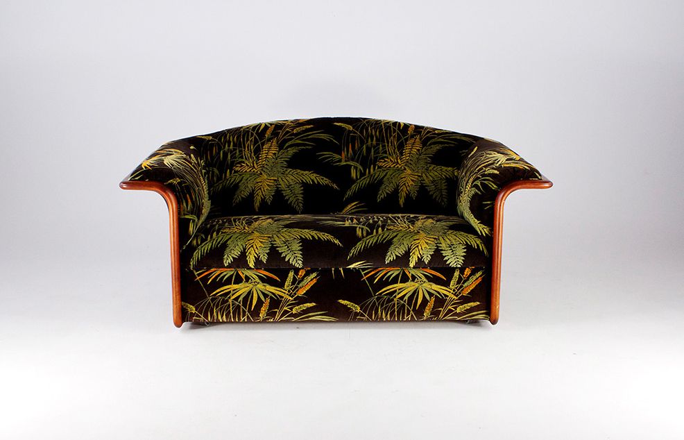 Foto Posh Reed Printed Velours Mediterranian Sofa h80x170x92