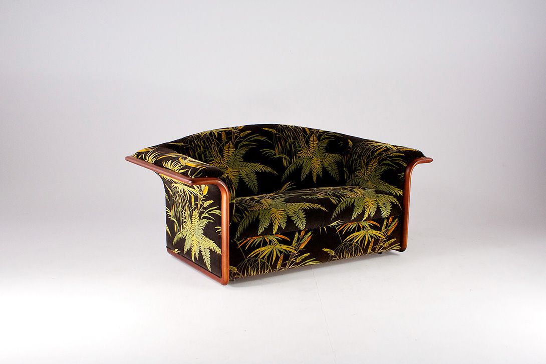 Foto Posh Reed Printed Velours Mediterranian Sofa h80x170x92
