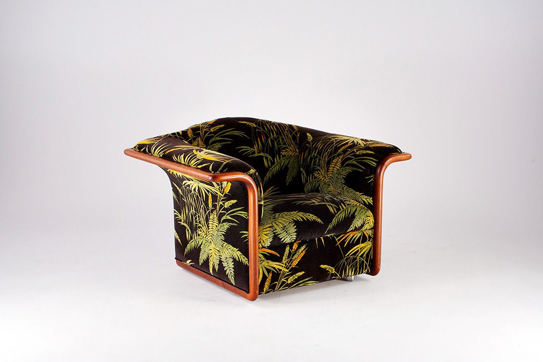 Foto Posh Reed Printed Velours Mediterranian Armchair