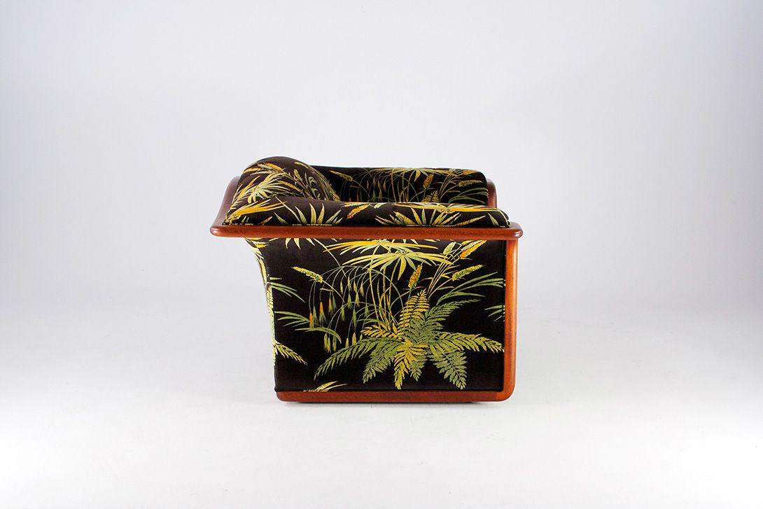 Foto Posh Reed Printed Velours Mediterranian Armchair
