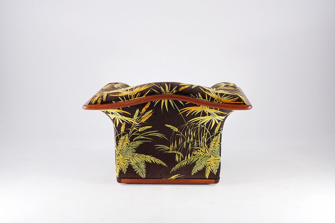 Foto Posh Reed Printed Velours Mediterranian Armchair