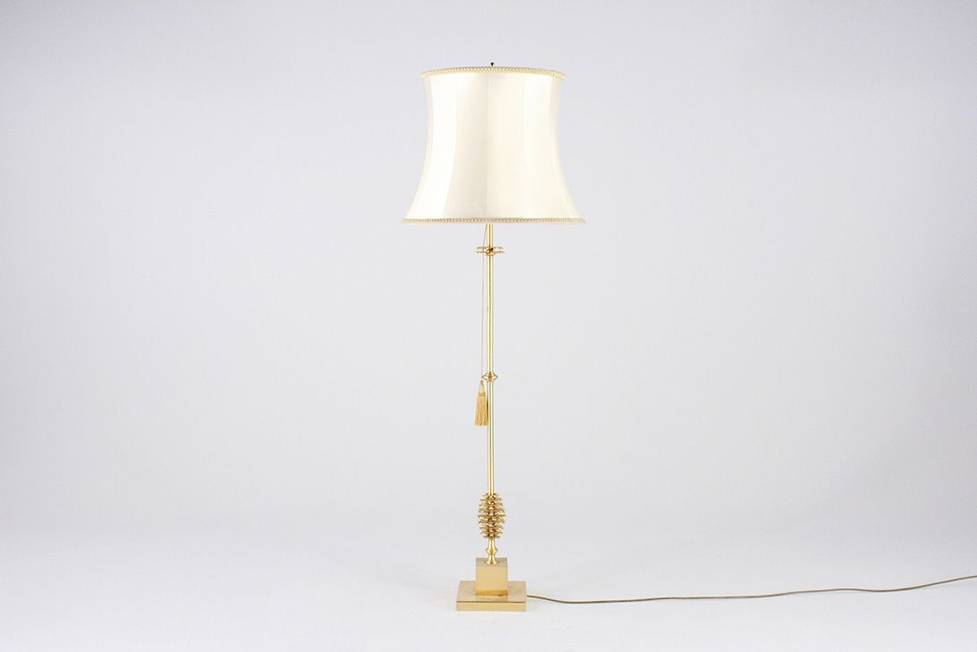 Foto Brass Pine Cone Floor Lamp 1960 h162 G2